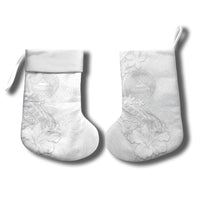 American Samoa White Sunday Christmas Stocking Polynesian Pattern With Tropical Flowers LT05 - Polynesian Pride