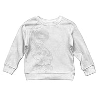 American Samoa White Sunday Kid Ugly Christmas Sweater Polynesian Pattern With Tropical Flowers LT05 Kid White - Polynesian Pride