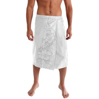 American Samoa White Sunday Lavalava Polynesian Pattern With Tropical Flowers LT05 White - Polynesian Pride