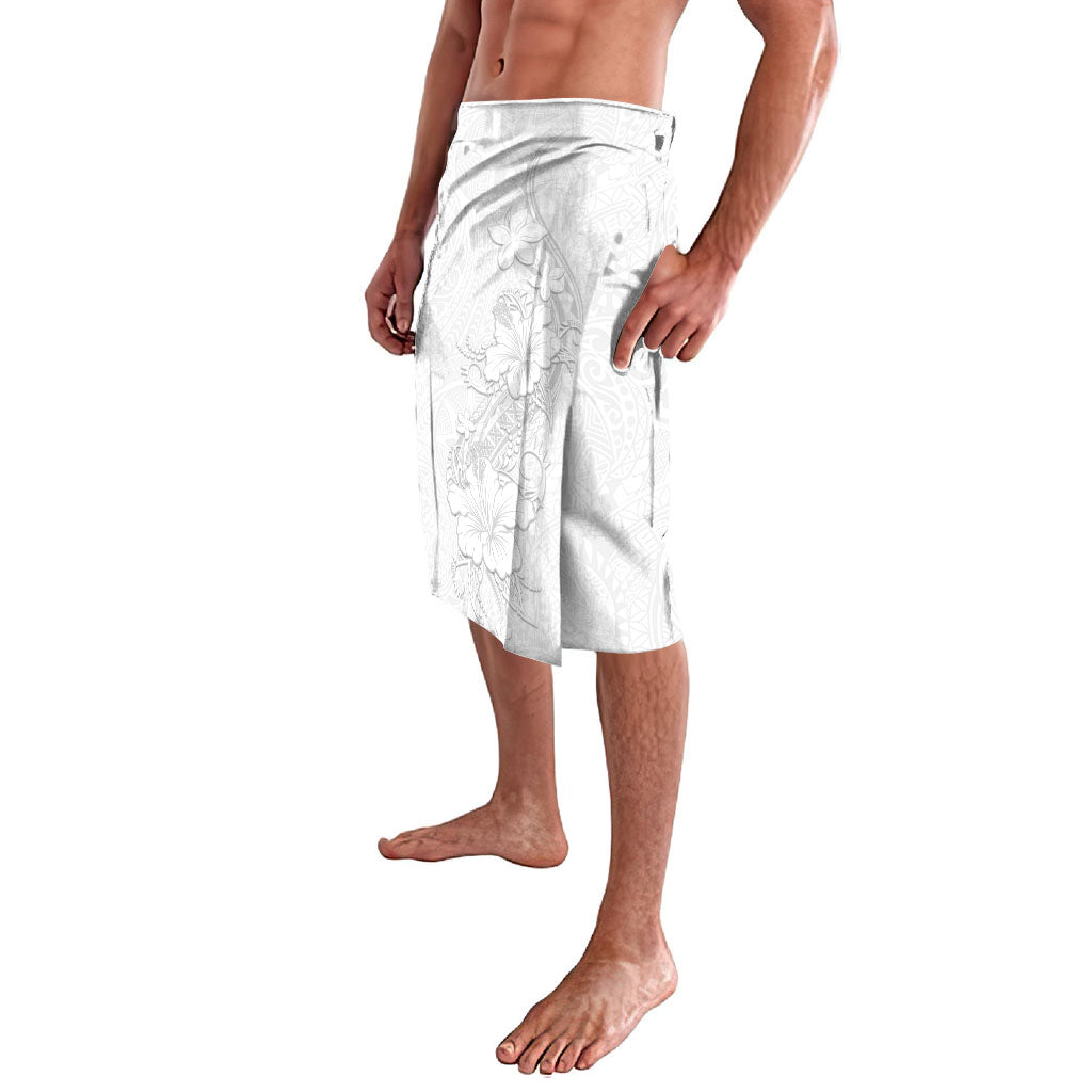 American Samoa White Sunday Lavalava Polynesian Pattern With Tropical Flowers LT05 - Polynesian Pride