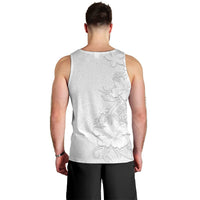 American Samoa White Sunday Men Tank Top Polynesian Pattern With Tropical Flowers LT05 - Polynesian Pride