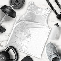 American Samoa White Sunday Men Tank Top Polynesian Pattern With Tropical Flowers LT05 - Polynesian Pride