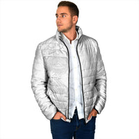 American Samoa White Sunday Padded Jacket Polynesian Pattern With Tropical Flowers LT05 - Polynesian Pride