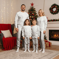 American Samoa White Sunday Christmas Pajama Set Polynesian Pattern With Tropical Flowers LT05 - Polynesian Pride