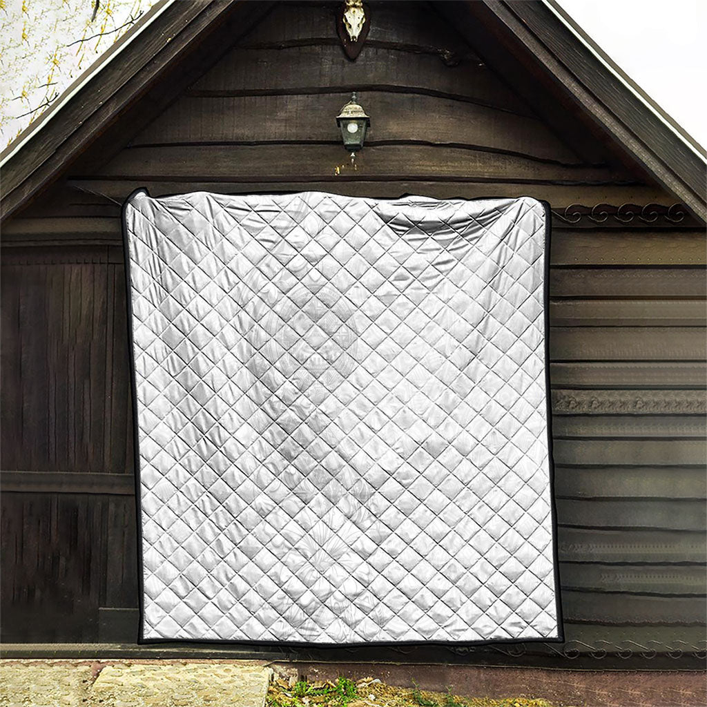 American Samoa White Sunday Quilt Polynesian Pattern With Tropical Flowers LT05 - Polynesian Pride