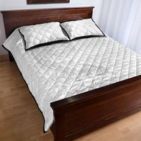 American Samoa White Sunday Quilt Bed Set Polynesian Pattern With Tropical Flowers LT05 - Polynesian Pride