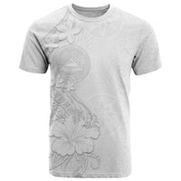 American Samoa White Sunday T Shirt Polynesian Pattern With Tropical Flowers LT05 White - Polynesian Pride