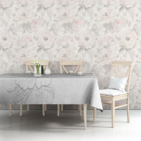 American Samoa White Sunday Tablecloth Polynesian Pattern With Tropical Flowers LT05 - Polynesian Pride