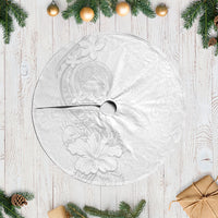 American Samoa White Sunday Tree Skirt Polynesian Pattern With Tropical Flowers LT05 Casual White - Polynesian Pride