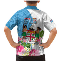 Fiji Day Family Matching Mermaid Dress and Hawaiian Shirt Tanoa Hibiscus Fijian Tapa Masi Pattern LT05 - Polynesian Pride