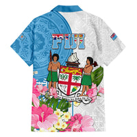Fiji Day Family Matching Off Shoulder Long Sleeve Dress and Hawaiian Shirt Tanoa Hibiscus Fijian Tapa Masi Pattern LT05 - Polynesian Pride