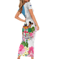 Fiji Day Family Matching Short Sleeve Bodycon Dress and Hawaiian Shirt Tanoa Hibiscus Fijian Tapa Masi Pattern LT05 - Polynesian Pride