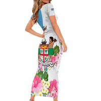 Personalized Fiji Day Family Matching Short Sleeve Bodycon Dress and Hawaiian Shirt Tanoa Hibiscus Fijian Tapa Masi Pattern LT05 - Polynesian Pride