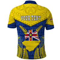 Personalized Niue Constitution Day Polo Shirt Coat Of Arms Niuean Hiapo Pattern LT05 - Polynesian Pride