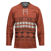 Polynesian Princess Inspired Tapa Pattern Hockey Jersey LT05 Unisex Red - Polynesian Pride