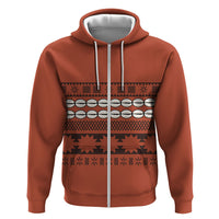 Polynesian Princess Inspired Tapa Pattern Hoodie LT05 Zip Hoodie Red - Polynesian Pride