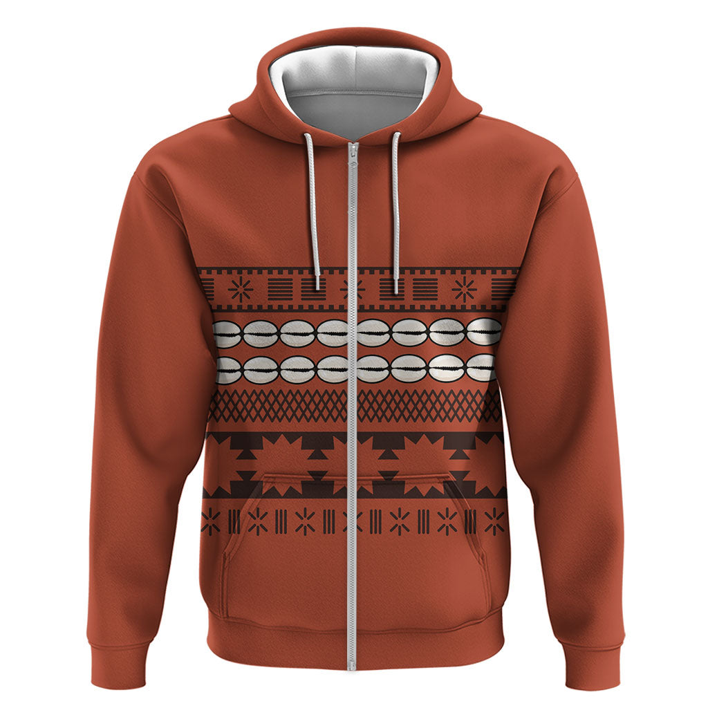 Polynesian Princess Inspired Tapa Pattern Zip Hoodie LT05 Zip Hoodie Red - Polynesian Pride