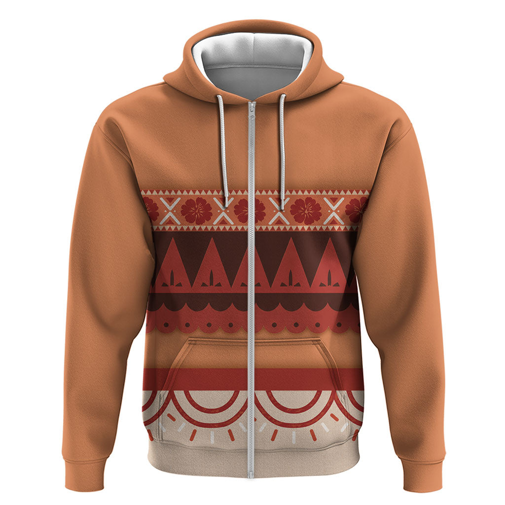 Polynesian Princess Inspired Cosplay Costume Hoodie LT05 Zip Hoodie Multicolor - Polynesian Pride