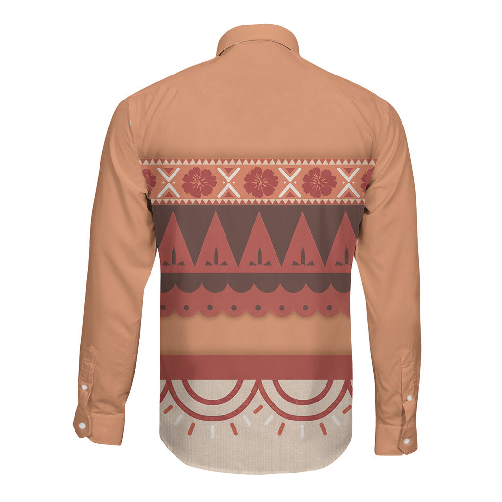 Polynesian Princess Inspired Cosplay Costume Long Sleeve Button Shirt LT05 - Polynesian Pride