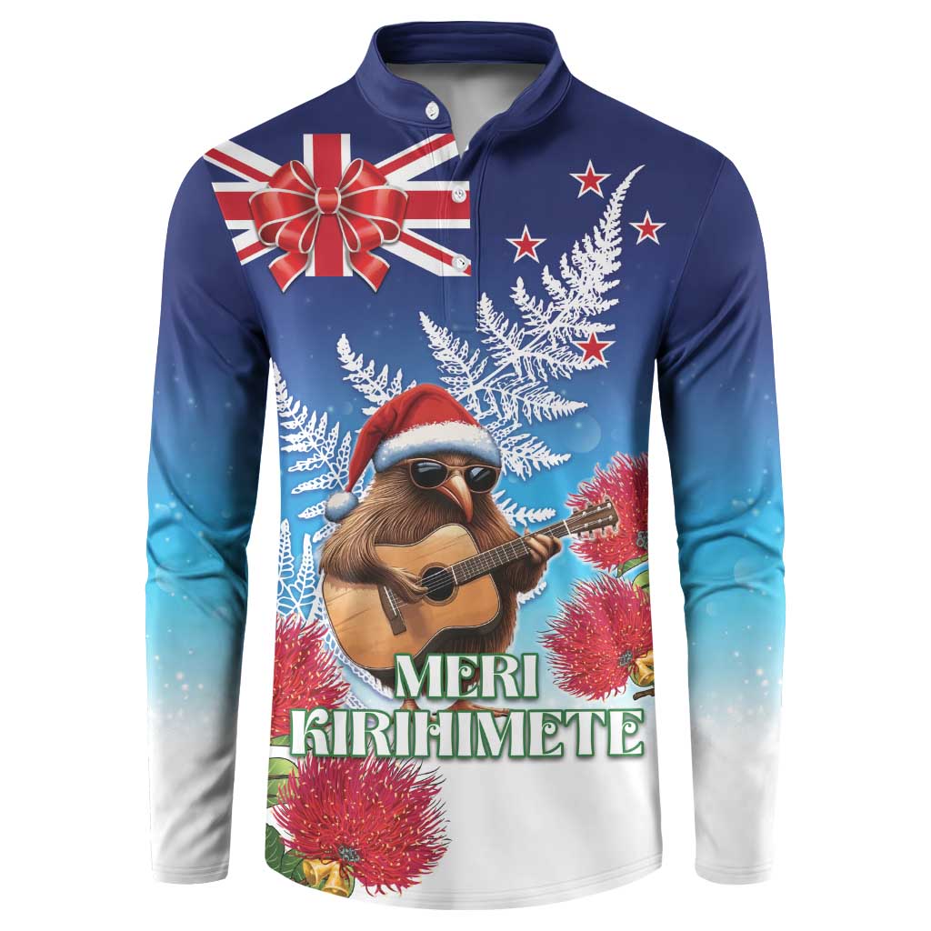 New Zealand Kiwi Christmas Button Sweatshirt Xmas Vibe