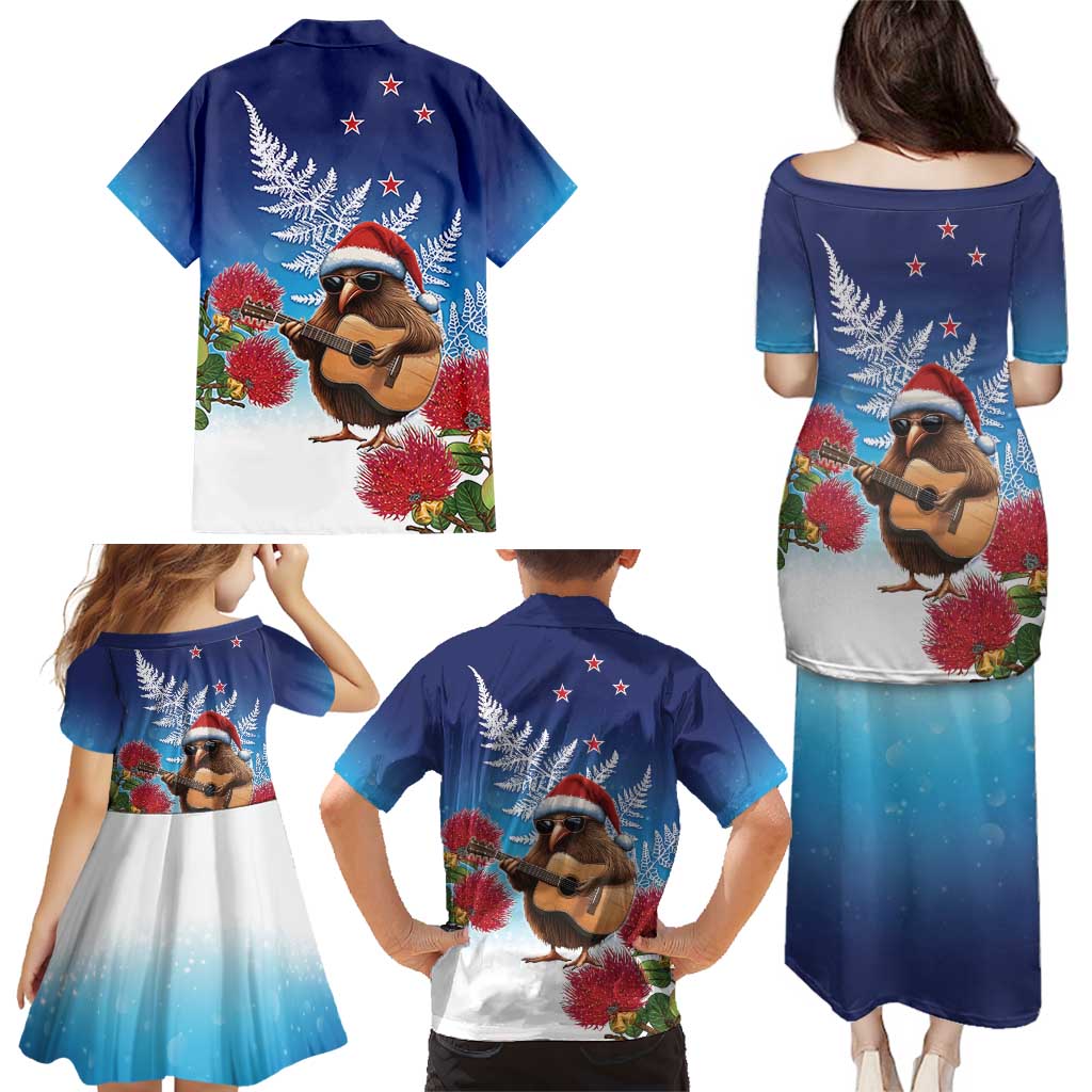 New Zealand Kiwi Christmas Family Matching Puletasi and Hawaiian Shirt Xmas Vibe LT05 - Polynesian Pride