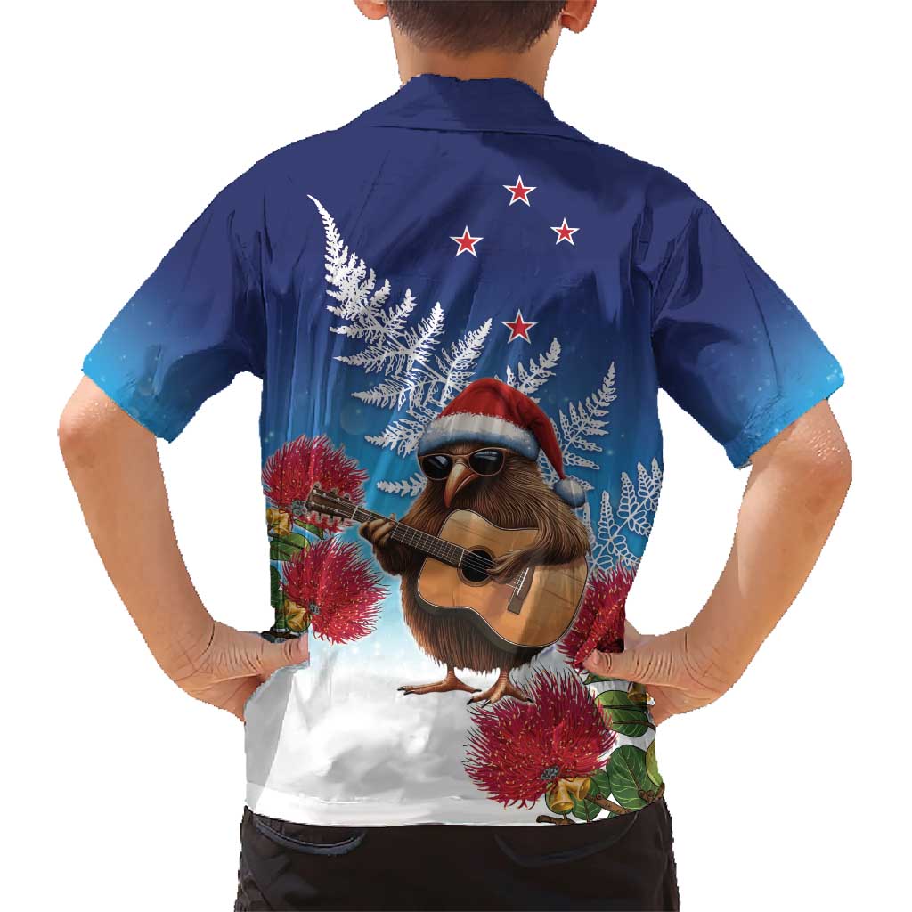 New Zealand Kiwi Christmas Family Matching Short Sleeve Bodycon Dress and Hawaiian Shirt Xmas Vibe LT05 - Polynesian Pride