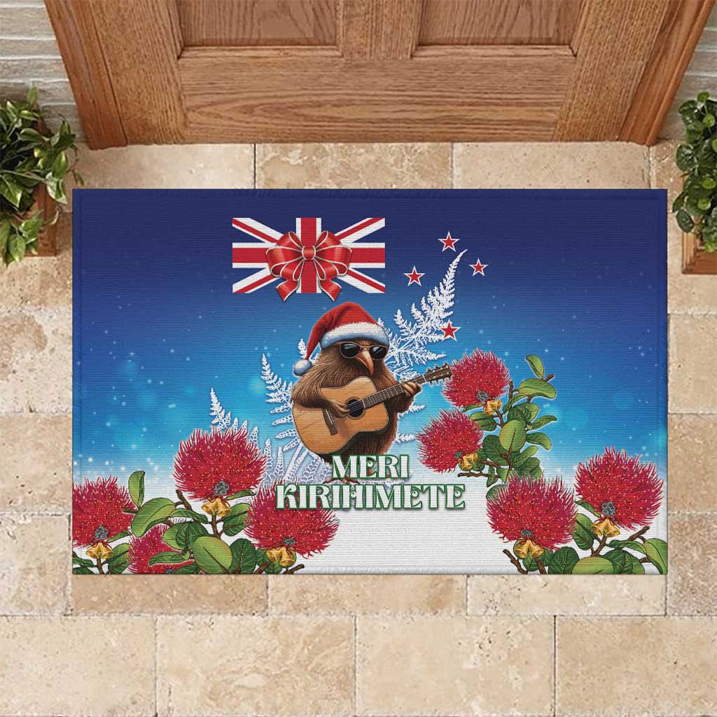 New Zealand Kiwi Christmas Rubber Doormat Xmas Vibe