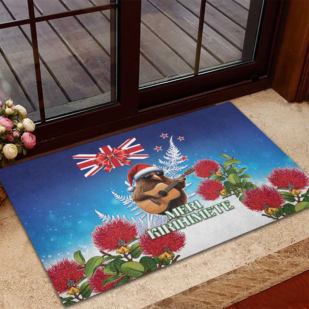 New Zealand Kiwi Christmas Rubber Doormat Xmas Vibe