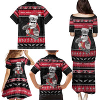 New Zealand Santa Tiki Christmas Family Matching Puletasi and Hawaiian Shirt Meri Kirihimete LT05 - Polynesian Pride