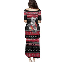 New Zealand Santa Tiki Christmas Family Matching Puletasi and Hawaiian Shirt Meri Kirihimete LT05 - Polynesian Pride