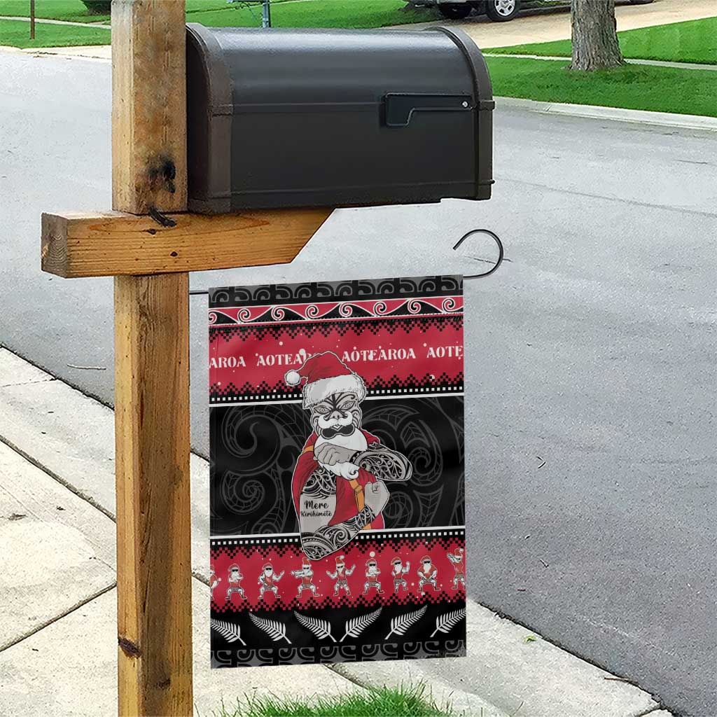 New Zealand Santa Tiki Christmas Garden Flag Meri Kirihimete