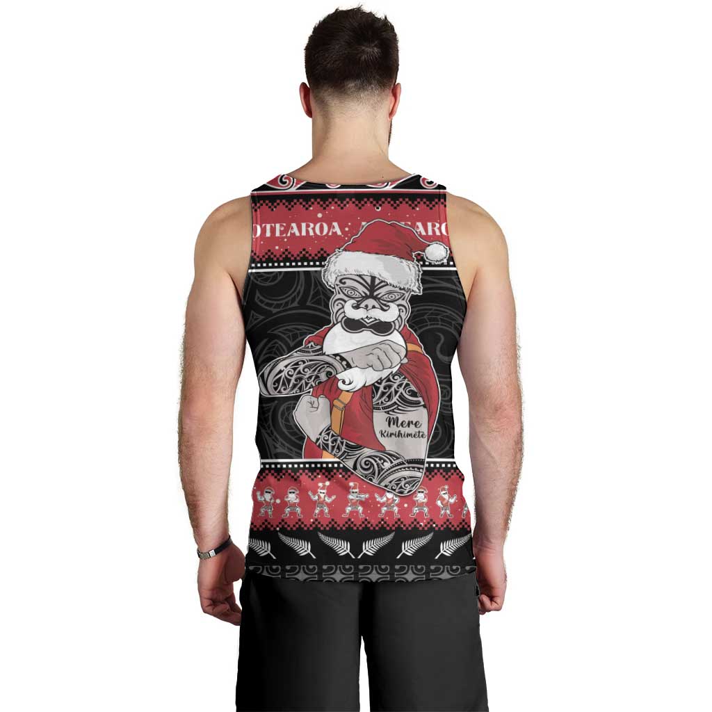New Zealand Santa Tiki Christmas Men Tank Top Meri Kirihimete