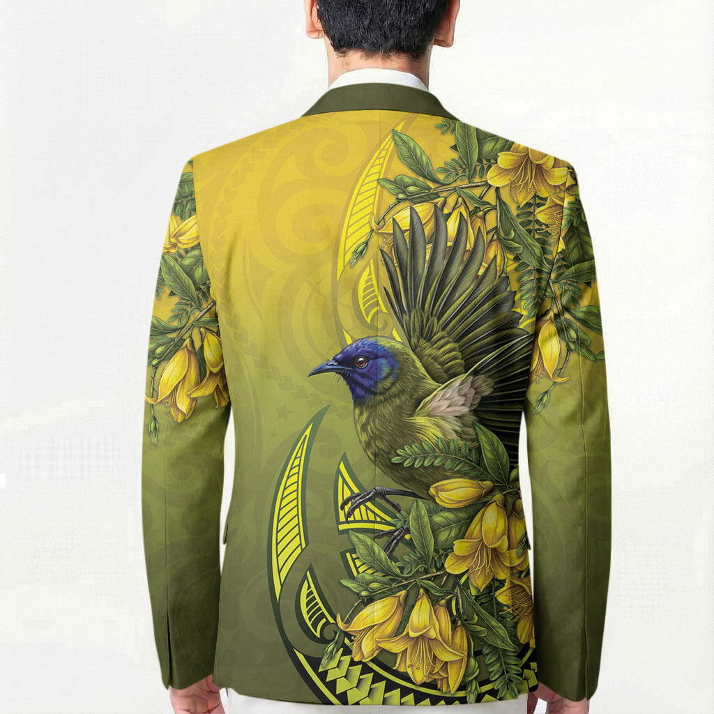 New Zealand Bellbird Blazer With Kowhai Flowers LT05 - Polynesian Pride