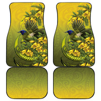 New Zealand Bellbird Car Mats With Kowhai Flowers LT05 - Polynesian Pride