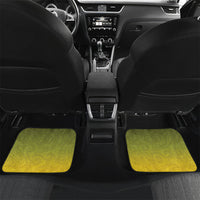 New Zealand Bellbird Car Mats With Kowhai Flowers LT05 Set 2pcs - Back Yellow - Polynesian Pride