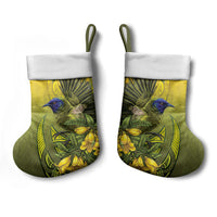 New Zealand Bellbird Christmas Stocking With Kowhai Flowers LT05 - Polynesian Pride