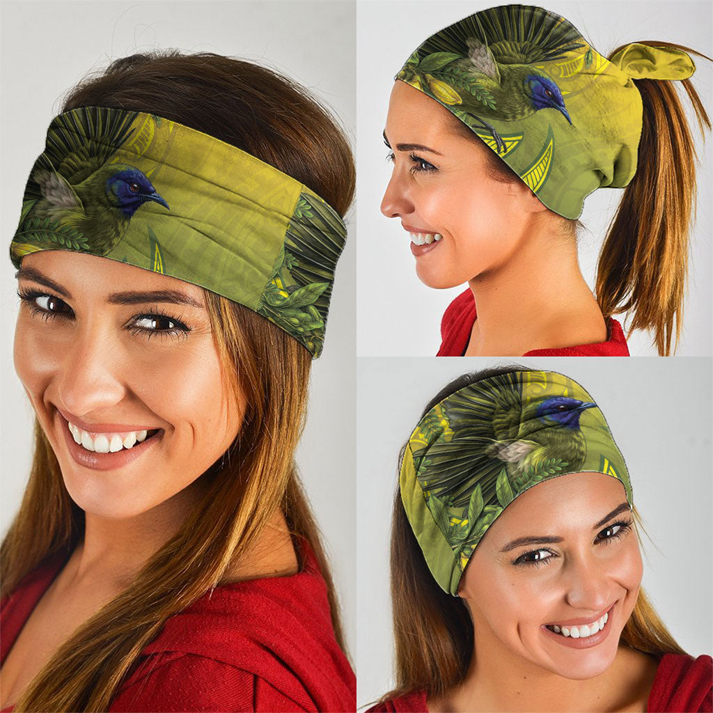 New Zealand Bellbird Neck Gaiter With Kowhai Flowers LT05 - Polynesian Pride