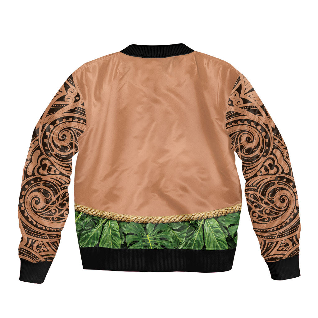 Hawaii Tribal Tattoo Costume Bomber Jacket Shark Tooth Necklace Leaf Skirt LT05 - Polynesian Pride