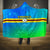 Solomon Islands Choiseul Province Day Hooded Blanket Sea Turtle Tribal Pattern LT05 One Size Blue - Polynesian Pride
