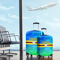 Solomon Islands Choiseul Province Day Luggage Cover Sea Turtle Tribal Pattern LT05 - Polynesian Pride