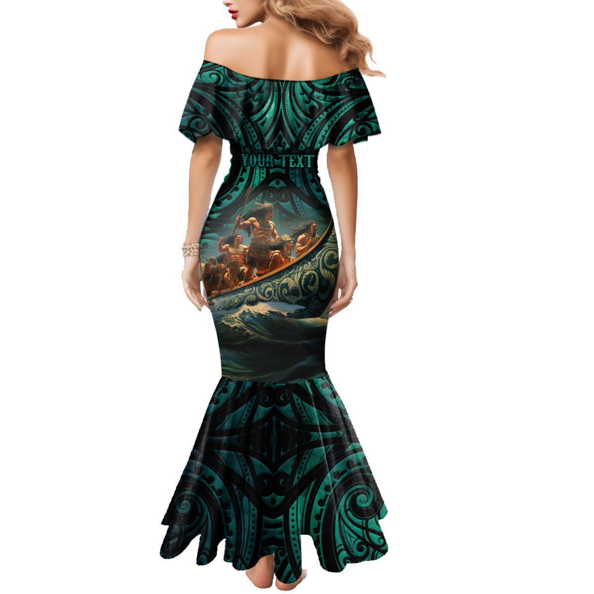 Personalised New Zealand Tamaki Herenga Waka Festival Family Matching Mermaid Dress and Hawaiian Shirt Maori Pattern LT05 - Polynesian Pride
