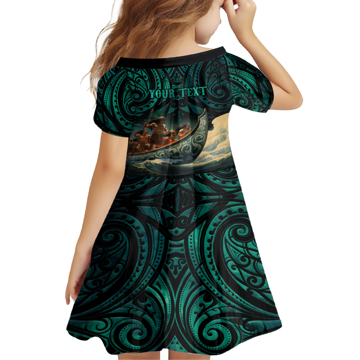 Personalised New Zealand Tamaki Herenga Waka Festival Family Matching Off Shoulder Maxi Dress and Hawaiian Shirt Maori Pattern LT05 - Polynesian Pride