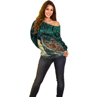 Personalised New Zealand Tamaki Herenga Waka Festival Off Shoulder Sweater Maori Pattern LT05 - Polynesian Pride