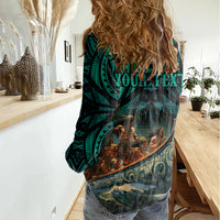 Personalised New Zealand Tamaki Herenga Waka Festival Women Casual Shirt Maori Pattern LT05 - Polynesian Pride