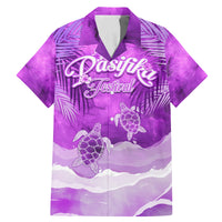 Personalised Pasifika Festival Family Matching Mermaid Dress and Hawaiian Shirt Violet Tropical Turtle LT05 Dad's Shirt - Short Sleeve Violet - Polynesian Pride