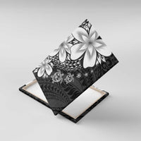 Polynesia Romantic Valentine Canvas Wall Art Sea Turtle Couple With Black Plumeria
