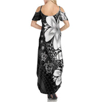 Polynesia Romantic Valentine Family Matching Summer Maxi Dress and Hawaiian Shirt Sea Turtle Couple With Black Plumeria LT05 - Polynesian Pride