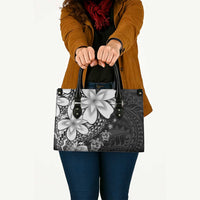 Polynesia Romantic Valentine Leather Bag Sea Turtle Couple With Black Plumeria
