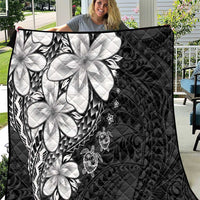 Polynesia Romantic Valentine Quilt Sea Turtle Couple With Black Plumeria