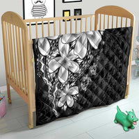 Polynesia Romantic Valentine Quilt Sea Turtle Couple With Black Plumeria